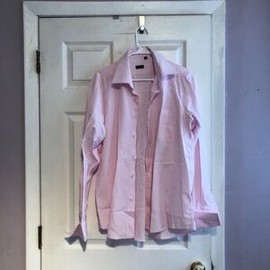 PAUL SMITH Pink Button-Up Long Sleeve Shirt French Cuff sz 17.5 43